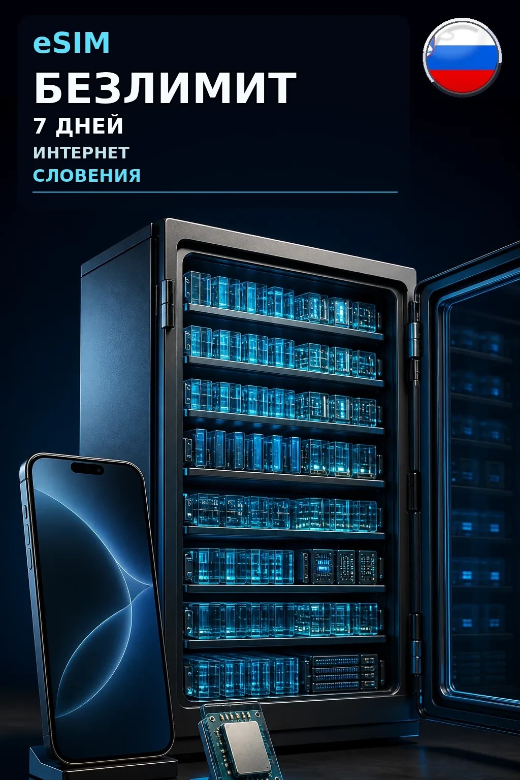 eSIM Словения — БЕЗЛИМИТ, 7 дней — интернет