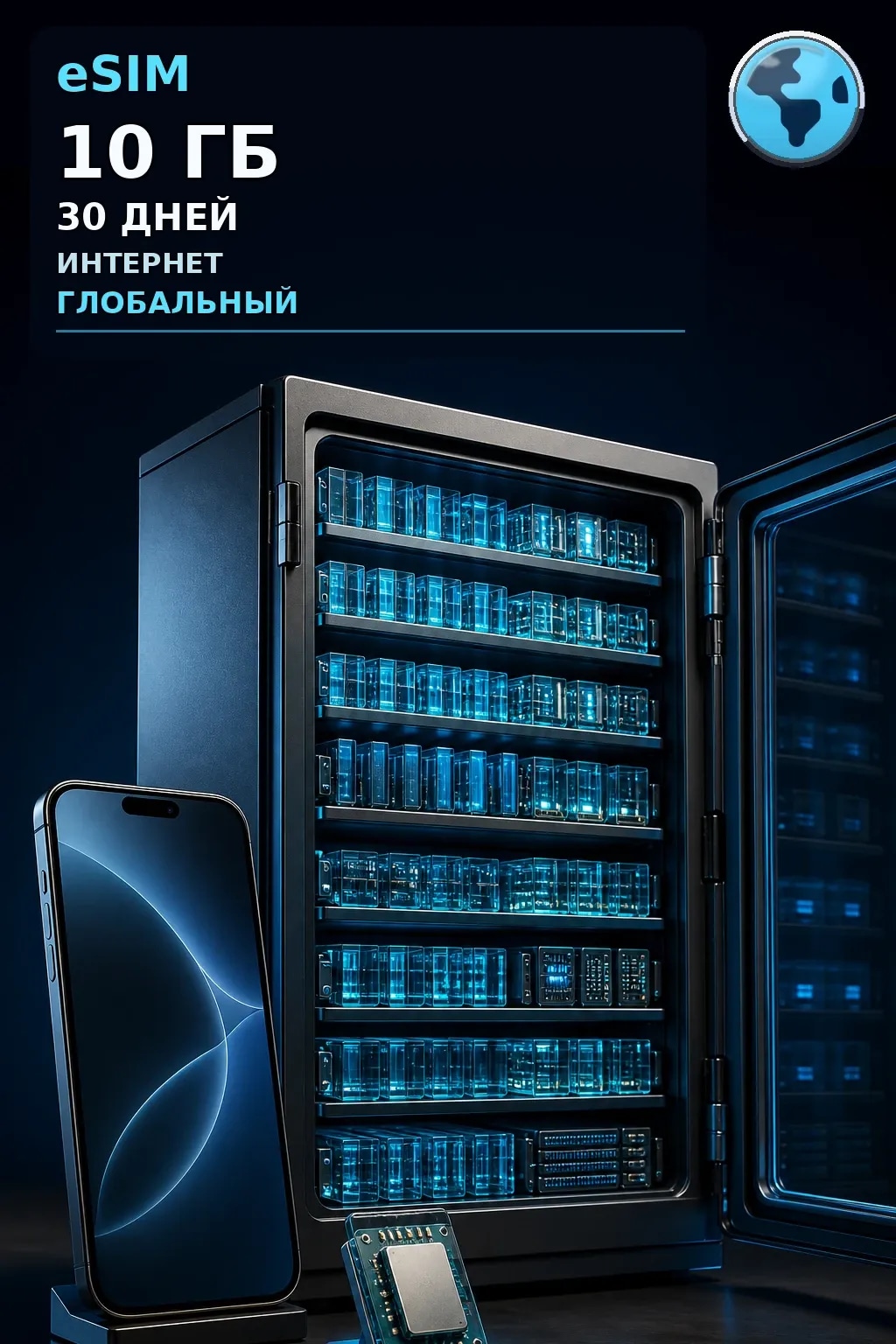eSIM Глобальный — 10 ГБ, 30 дней — интернет