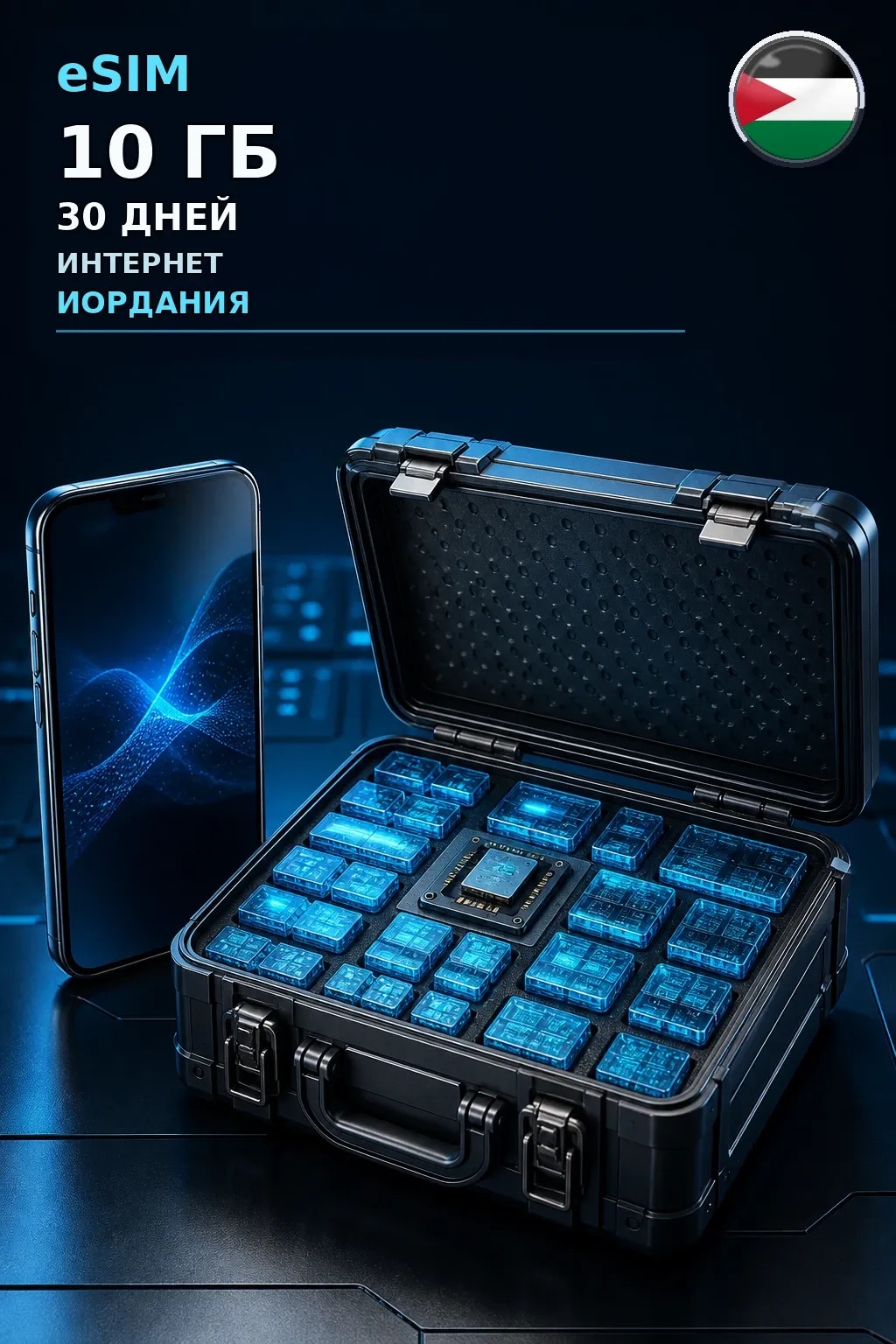eSIM Иордания — 10 ГБ, 30 дней — интернет