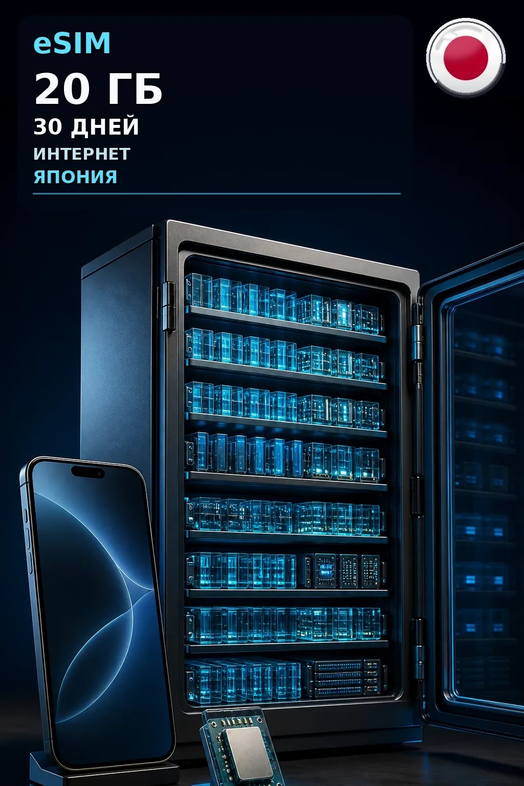 eSIM Япония — 20 ГБ, 30 дней — интернет