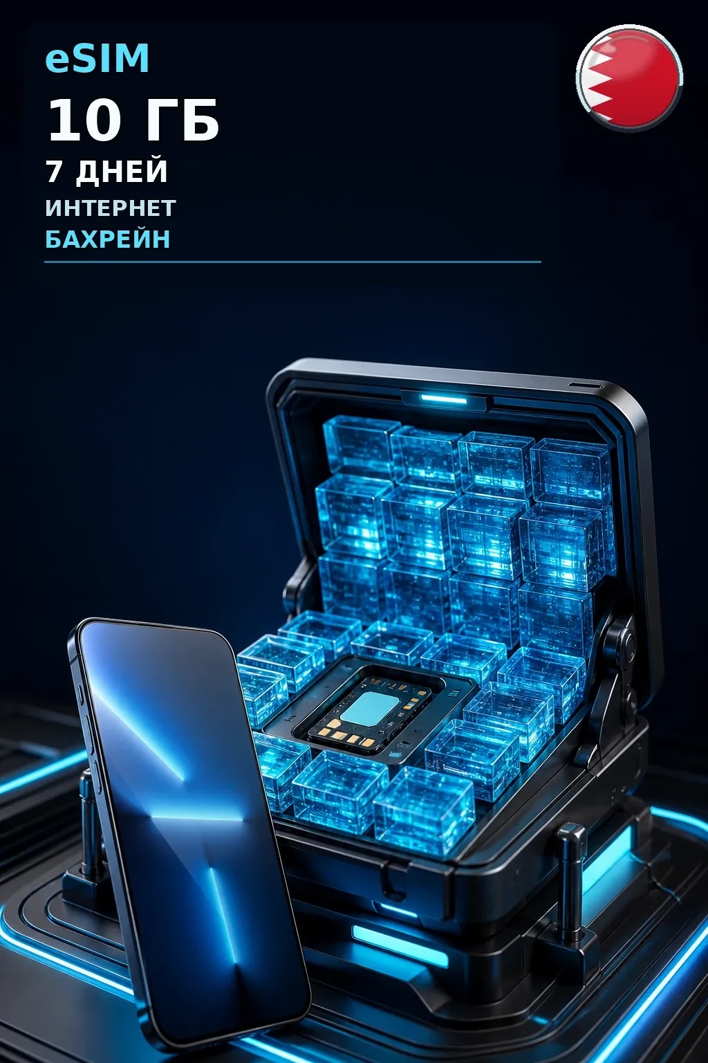 eSIM Бахрейн — 10 ГБ, 7 дней — интернет