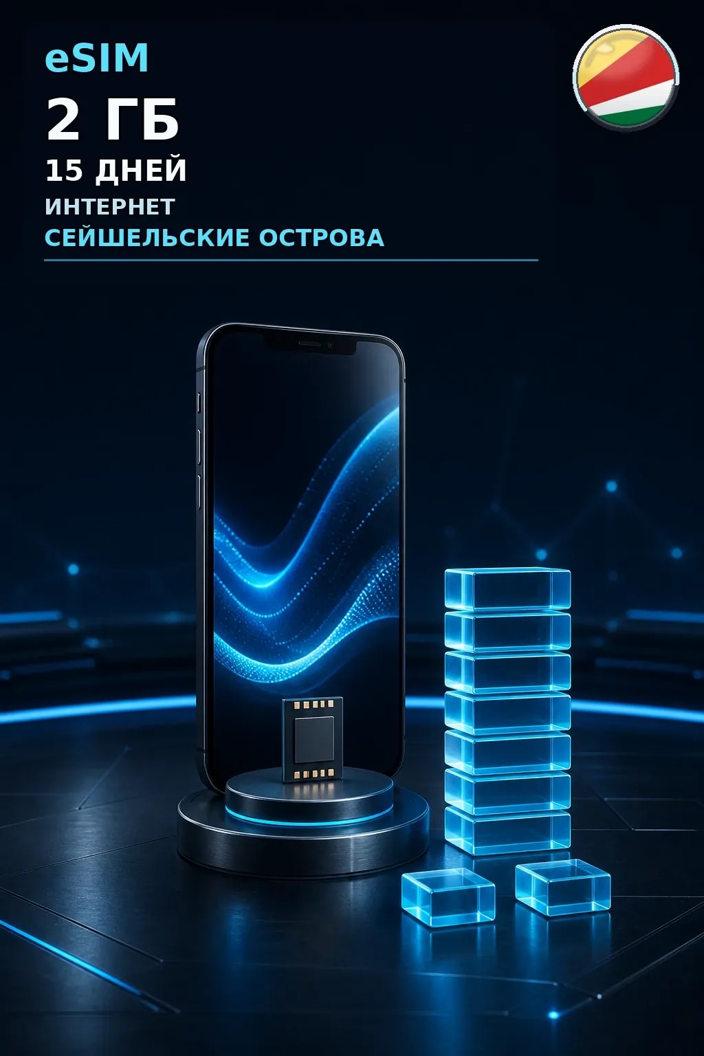 eSIM Сейшельские Острова — 2 ГБ, 15 дней — интернет
