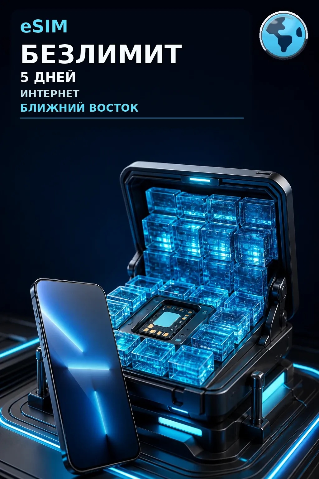 eSIM Ближний Восток — БЕЗЛИМИТ, 5 дней — интернет