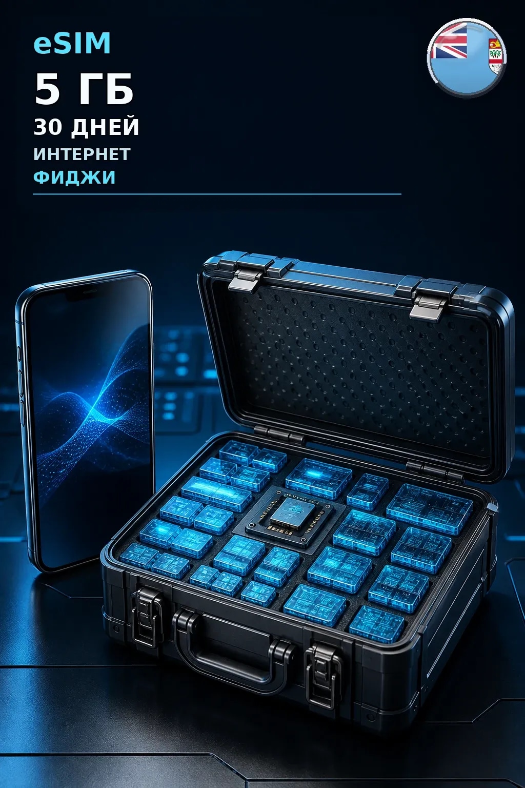 eSIM Фиджи — 5 ГБ, 30 дней — интернет