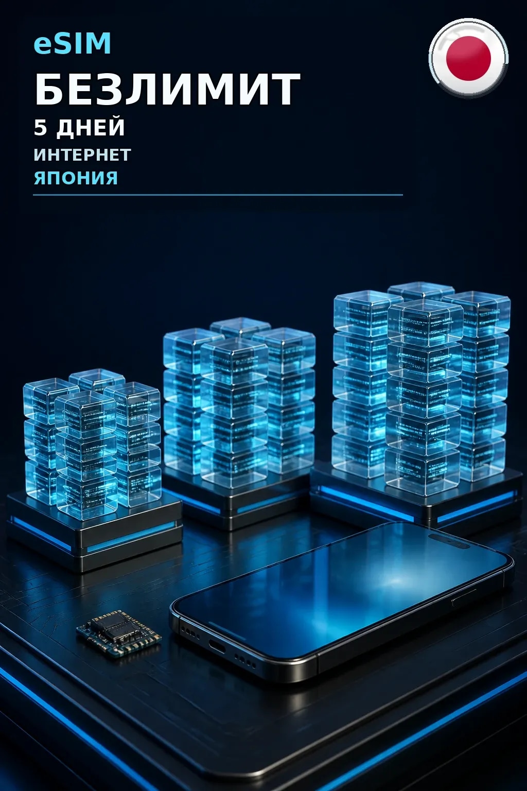 eSIM Япония — БЕЗЛИМИТ, 5 дней — интернет