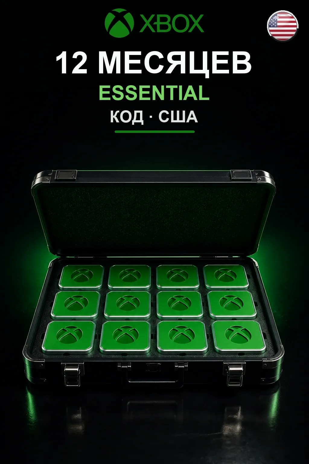 12 месяцев подписки Essential — США