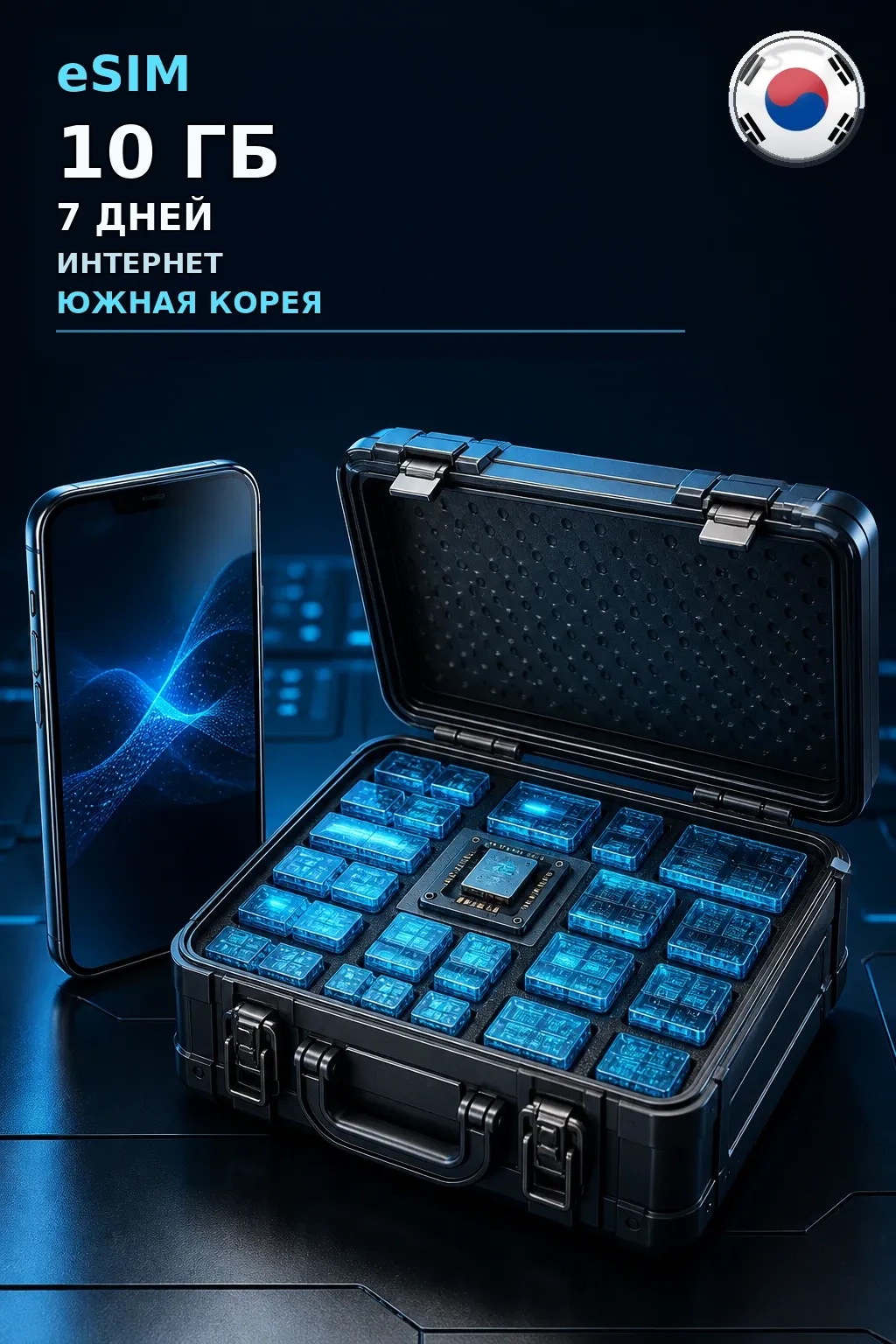 eSIM Южная Корея — 10 ГБ, 7 дней — интернет
