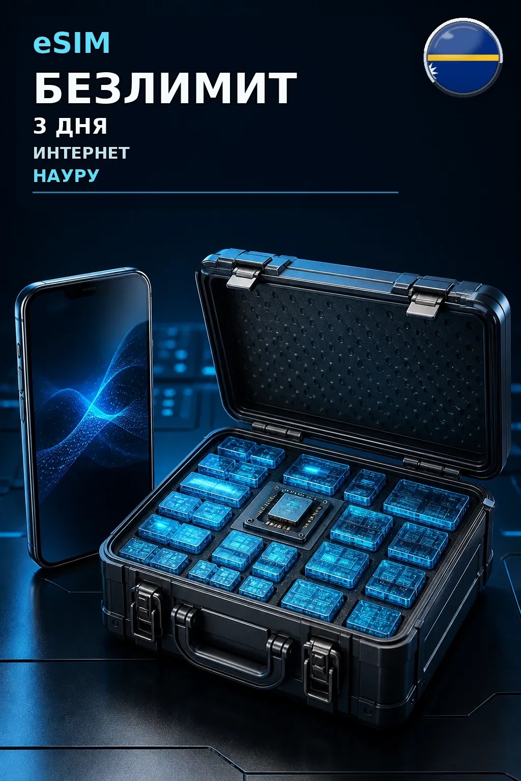 eSIM Науру — БЕЗЛИМИТ, 3 дня — интернет