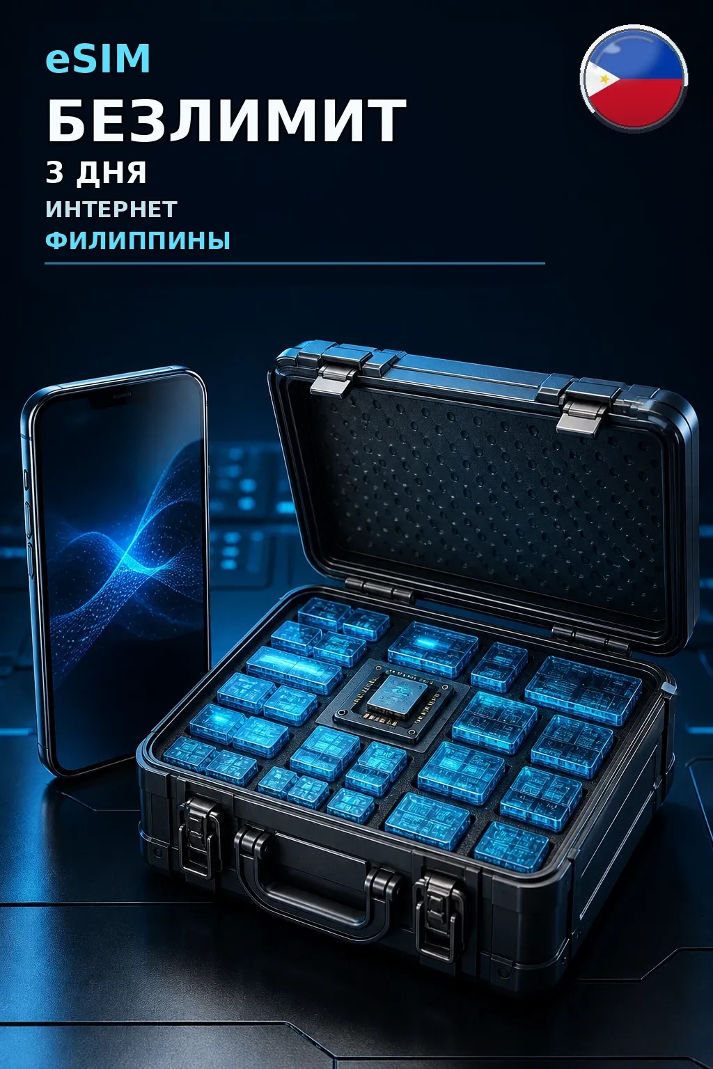 eSIM Филиппины — БЕЗЛИМИТ, 3 дня — интернет