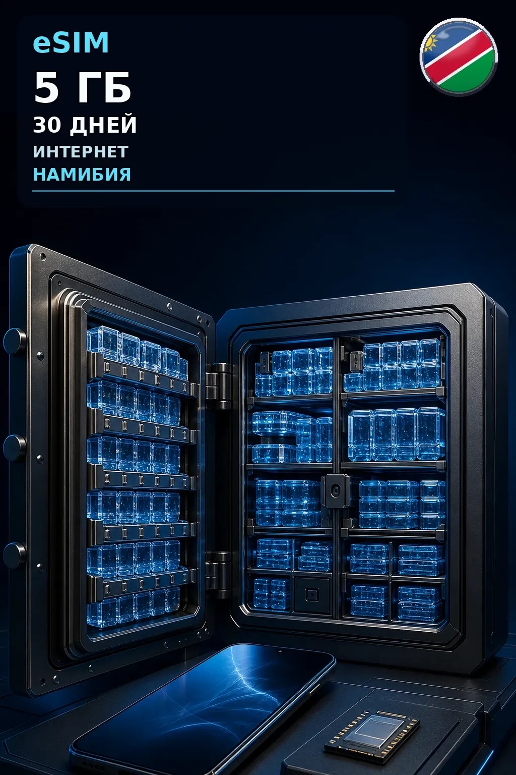 eSIM Намибия — 5 ГБ, 30 дней — интернет