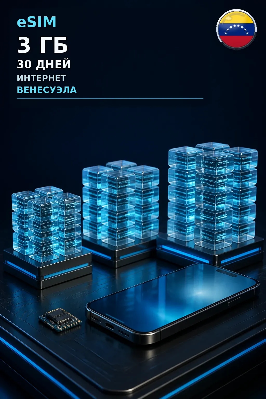eSIM Венесуэла — 3 ГБ, 30 дней — интернет
