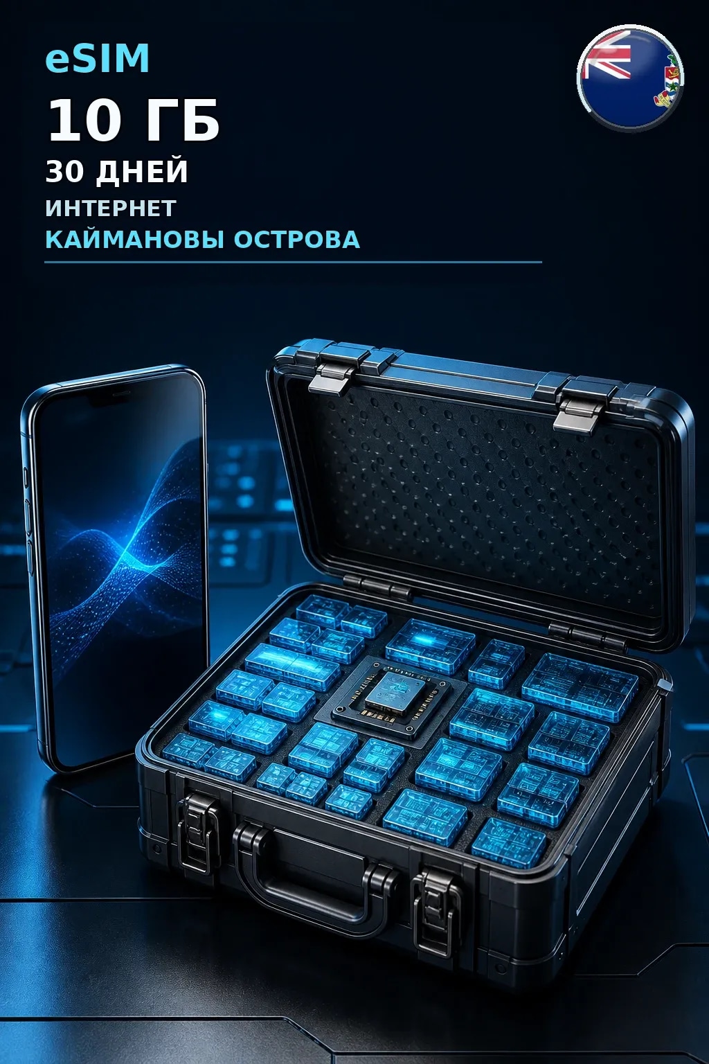 eSIM Каймановы Острова — 10 ГБ, 30 дней — интернет