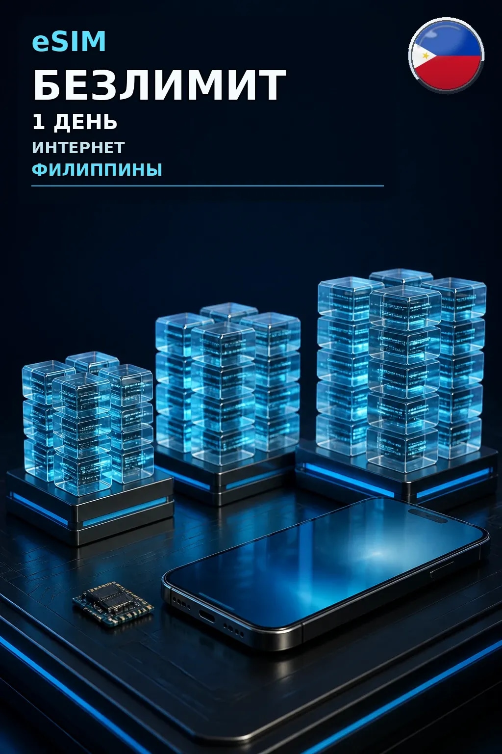 eSIM Филиппины — БЕЗЛИМИТ, 1 день — интернет