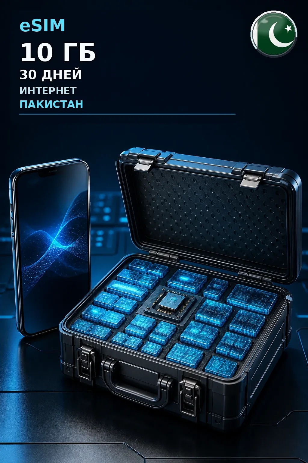 eSIM Пакистан — 10 ГБ, 30 дней — интернет