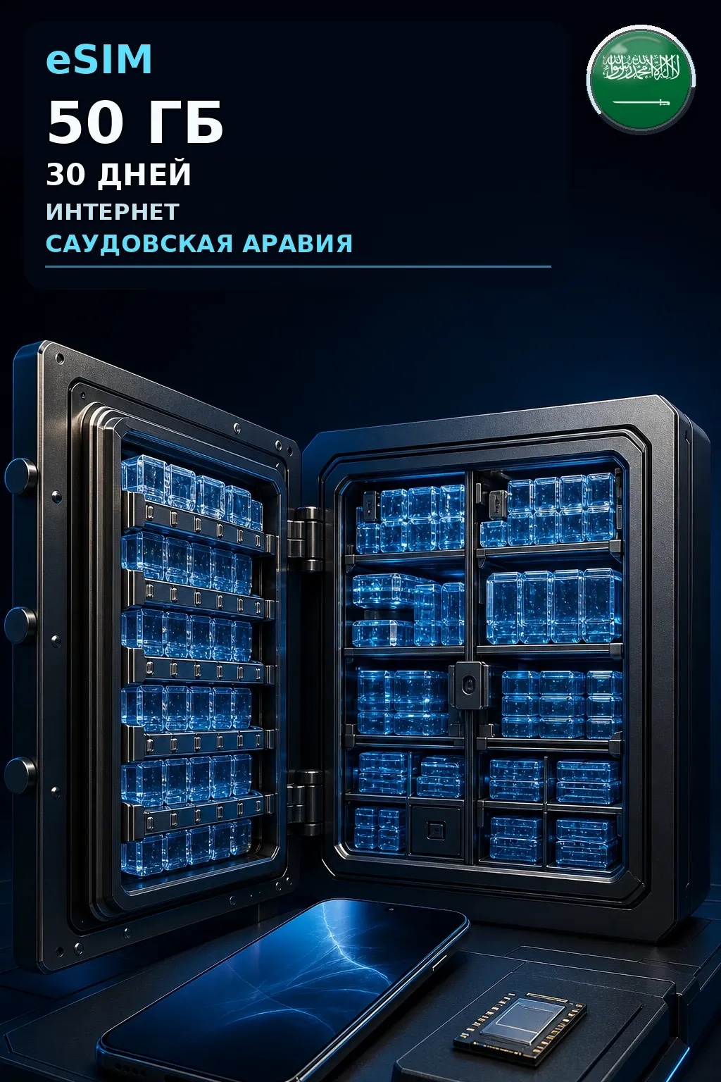 eSIM Саудовская Аравия — 50 ГБ, 30 дней — интернет