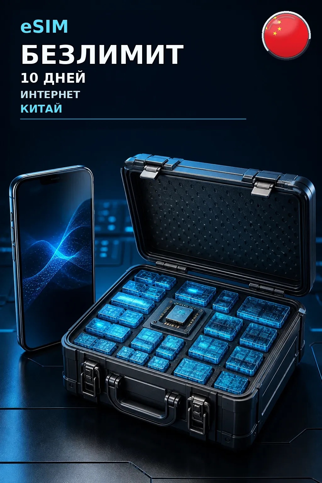 eSIM Китай — БЕЗЛИМИТ, 10 дней — интернет