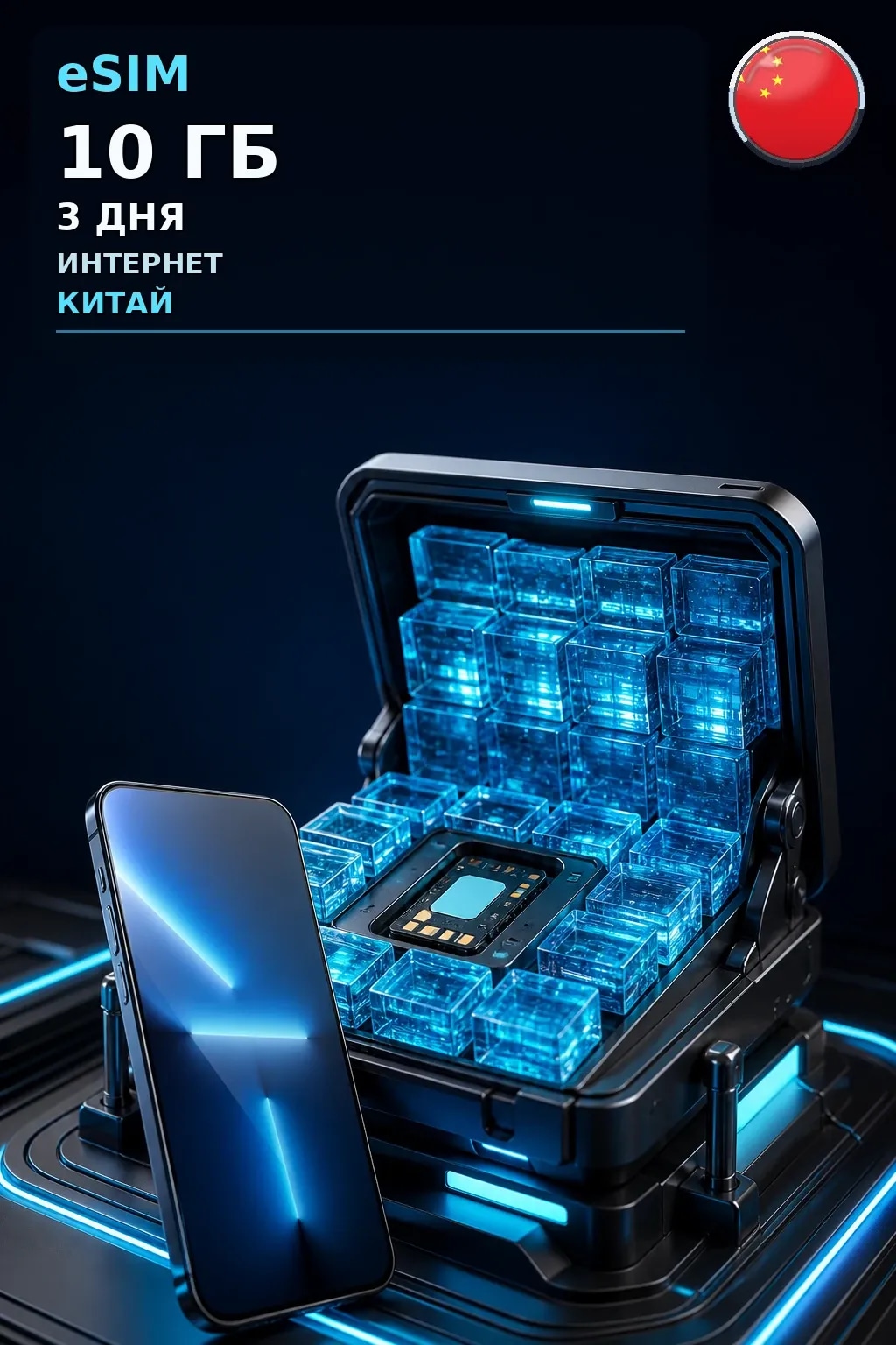 eSIM Китай — 10 ГБ, 3 дня — интернет