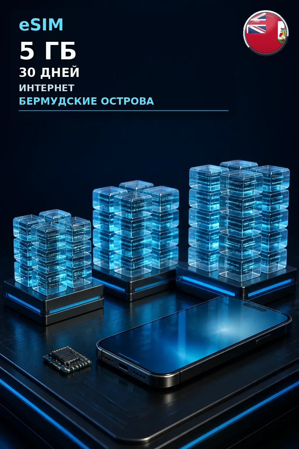 eSIM Бермудские Острова — 5 ГБ, 30 дней — интернет