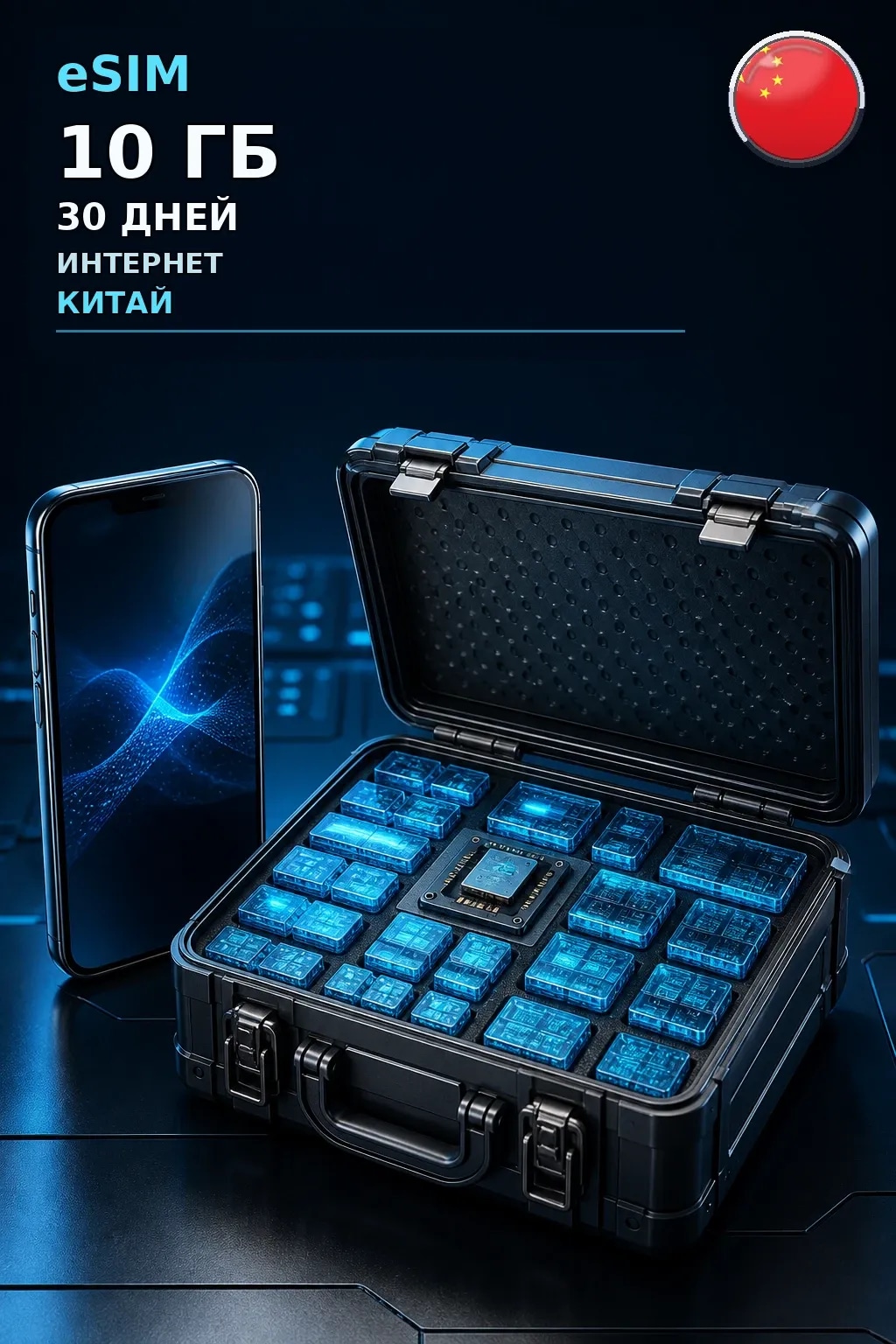 eSIM Китай — 10 ГБ, 30 дней — интернет