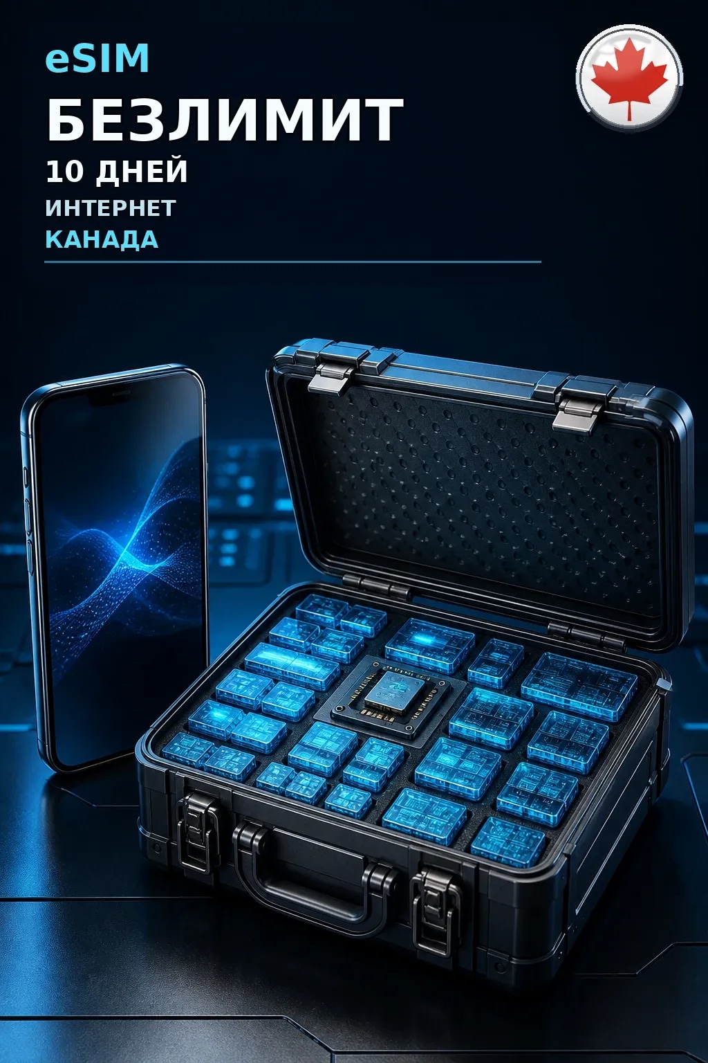 eSIM Канада — БЕЗЛИМИТ, 10 дней — интернет